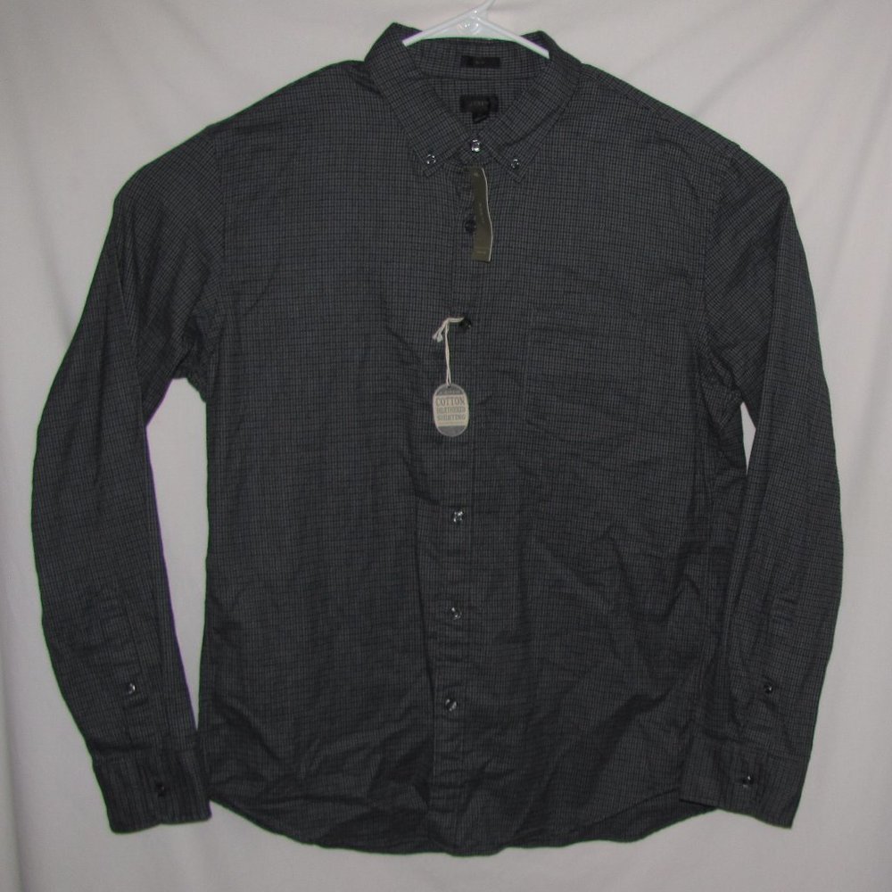 J. Crew Houndstooth Slim Fit Button Down Cotton Heathered Shirt Size XL